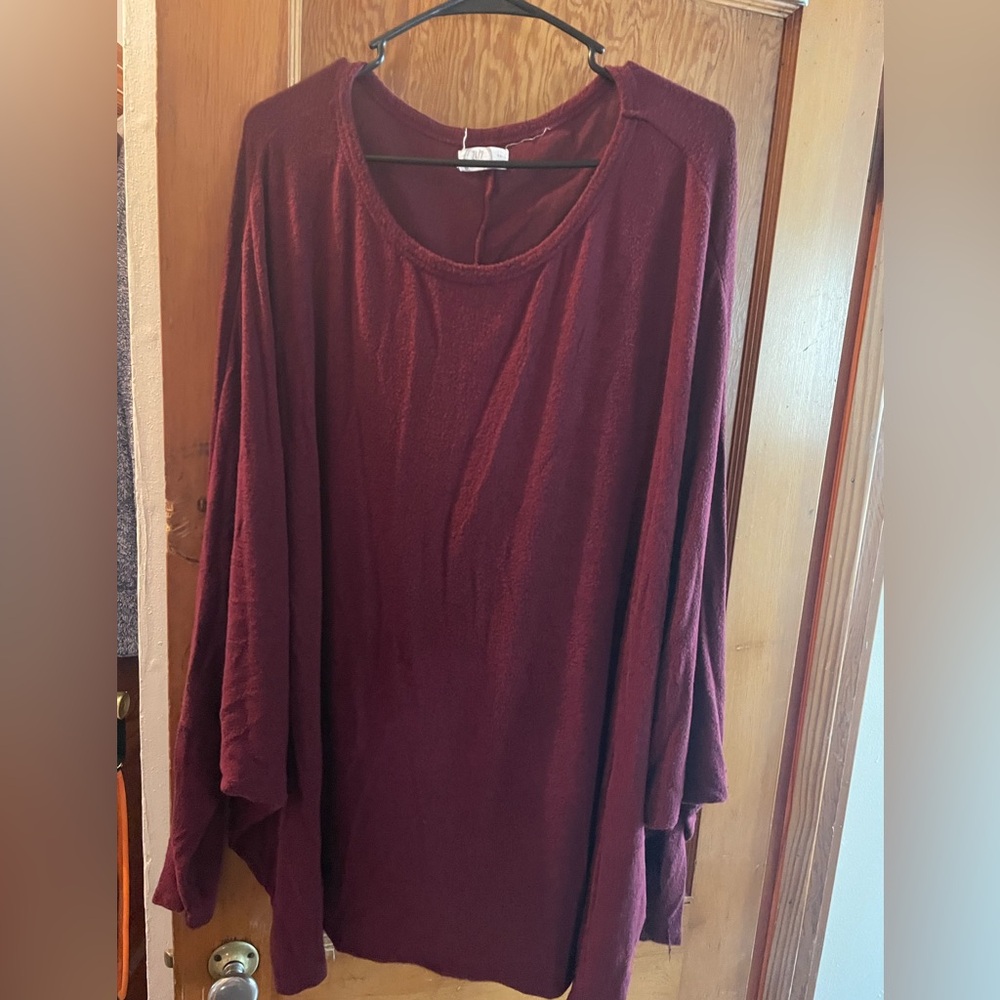 Maurices Deep Burgundy Tunic Top